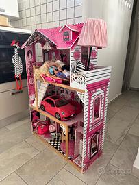 Casa delle bambole + auto e camper barbie