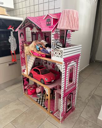 Casa delle bambole + auto e camper barbie
