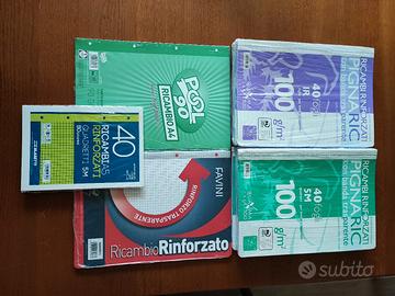 Ricambi rinforzati per anelli righe e quadretti