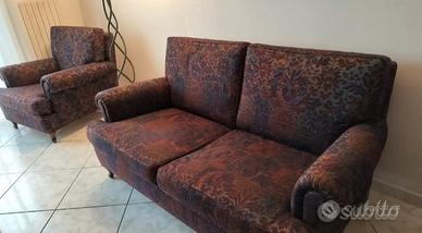 Divano e Poltrona Alcantara Damascato