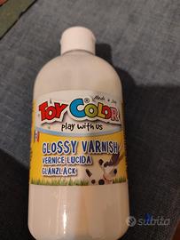 5  bottiglie vernice lucida trasparente Toy color