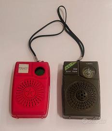 2x Radio portatili a transistor - vintage anni '70