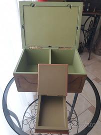 Scatola portafoto più portacarte vintage