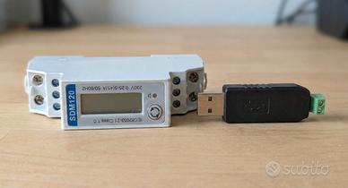 Contatore di energia Modbus SDM120 + Adattatore US