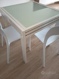 Tavolo in vetro 70x70 allungabile