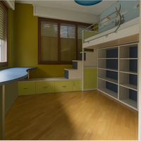 Cameretta completa con soppalco e doppio letto