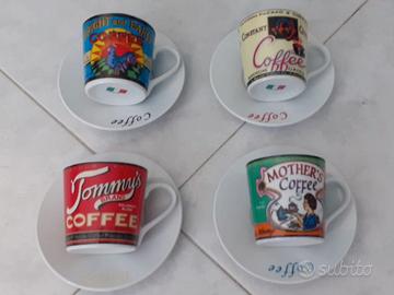 Tazzine da Espresso Vintage Coffee con Piattino
