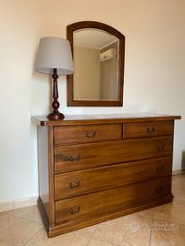 Trittico camera da letto in noce massello