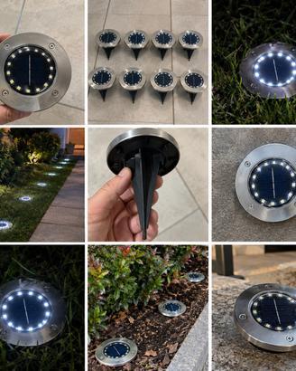 8 pezzi luci solari per esterni 20 LED