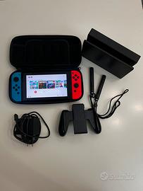 Nintenfo switch console con accessori