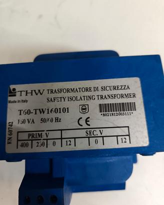 Trasformatore 160VA, Prim.230/400V, Sec. 0/12/24