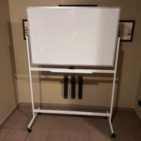 Lavagna Bianca Mobile con Supporto 120 x 80 cm