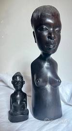 Coppia di statue - pregiata arte africana