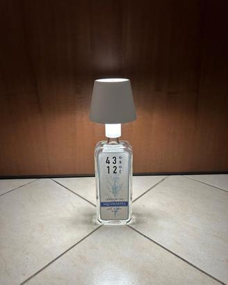 Lampada con bottiglia gin Acquamarina LED wireless