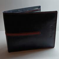 Portafoglio Carrera Jeans Vera Pelle Blu