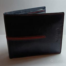 Portafoglio Carrera Jeans Vera Pelle Blu