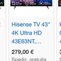 Tv 4k 43 pollici