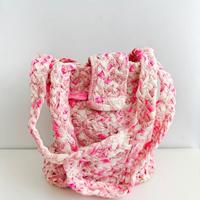 Borsa handmade intrecciata rosa candy fucsia 
