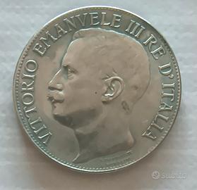Moneta 5 Lire 1911 V. E. III - Riproduzione.
