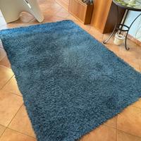Tappeto Moderno Shaggy Azzurro Blu 160x230cm