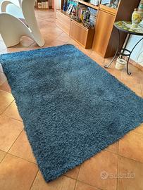 Tappeto Moderno Shaggy Azzurro Blu 160x230cm
