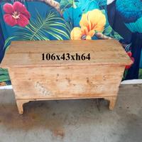 Cassapanca in pino grezza 106x43xh64