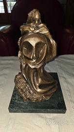 Scultura in bronzo "Volto Velato" di  E. Moschella