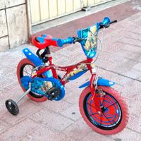 BICICLETTA 14 POLLICI SPIDER MEN. FUORIGROTTA.