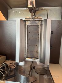 Macchina per il kebab con cappa e coltello elettri