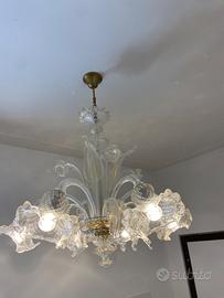 Lampadario vetro di murano