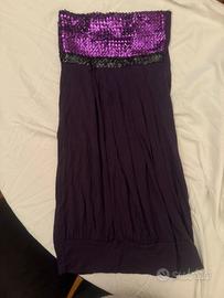 Vestito viola con strasse