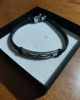 Braccialetto in caucciù nero