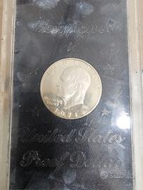 Dollaro americano in argento con custodia del 1971