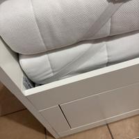 LETTO SINGOLO+1 BRIMNES IKEA CON 2 CASSETTI + 2 MA