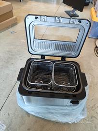 Friggitrice elettrica doppio cestello 