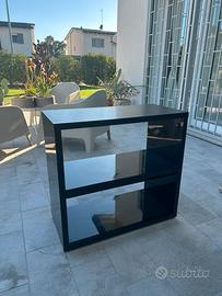 Mobile Nero Lucido con ripiano. 76x36 h72