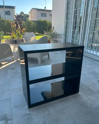 Mobile Nero Lucido con ripiano. 76x36 h72