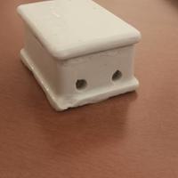 Materiale elettrico antico in ceramica bianca