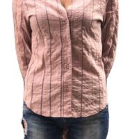 Camicia maniche lunghe Sisley rosa antico