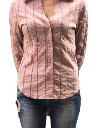 Camicia maniche lunghe Sisley rosa antico