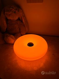 Lampada Donut Ciambella Arancione Stile Vintage