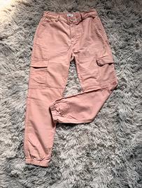 Pantaloni cargo rosa cipria Tally Weijl