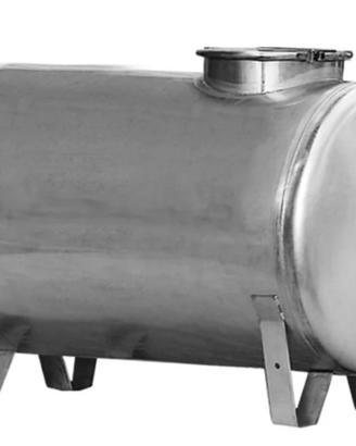 serbatoio orizontale in acciaio 1000  litri .