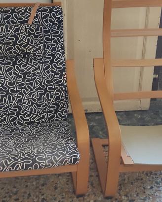 Coppia poltrone in legno curvato IKEA Poäng