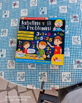 lisciani gioco da tavolo Tabelline e Problemini 