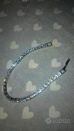 Bracciale tennis uomo con diamantini 