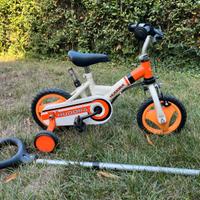 Bici bambino con ruotine e maniglia
