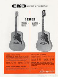 Chitarra EKO Ranger VI anni 70