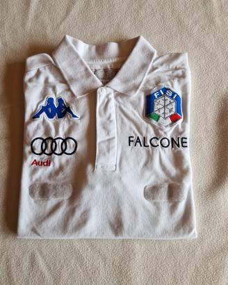 Polo FISI di Kappa bianca, taglia XL