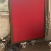 Bacheca in legno e tela